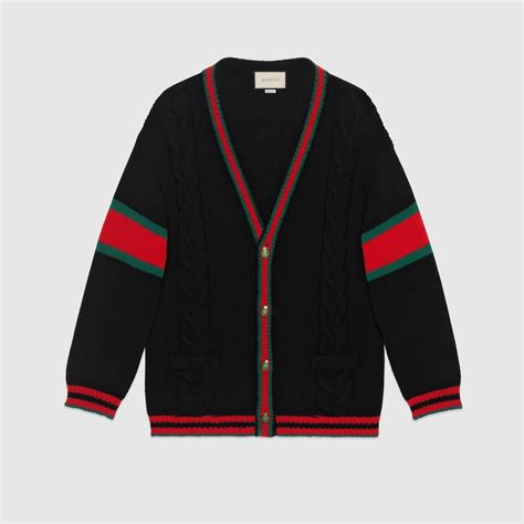 gucci baby cardigans for girls|cable knit oversized cardigan gucci.